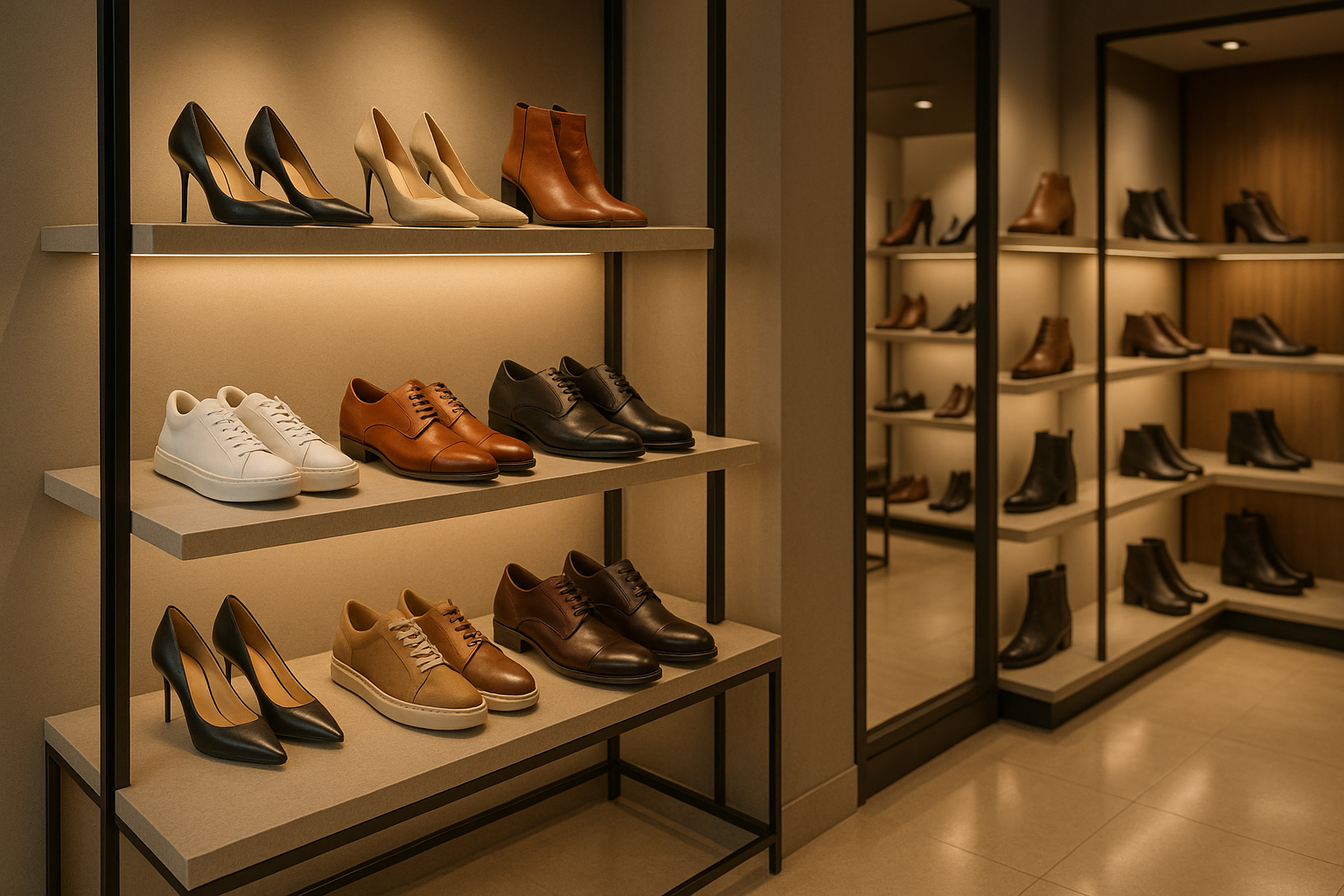 pour une boutique de chaussures